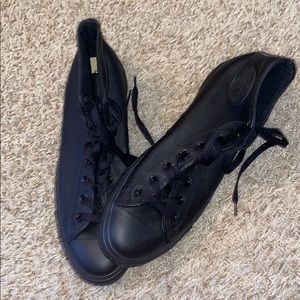 Black Leather Converse